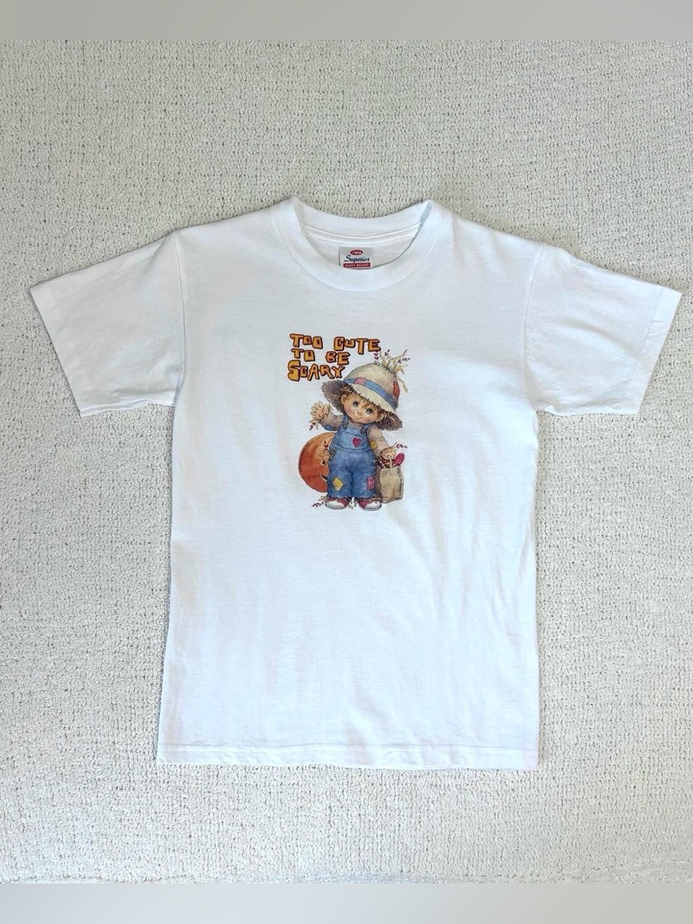 Y2K too cute to be scary Halloween baby tee